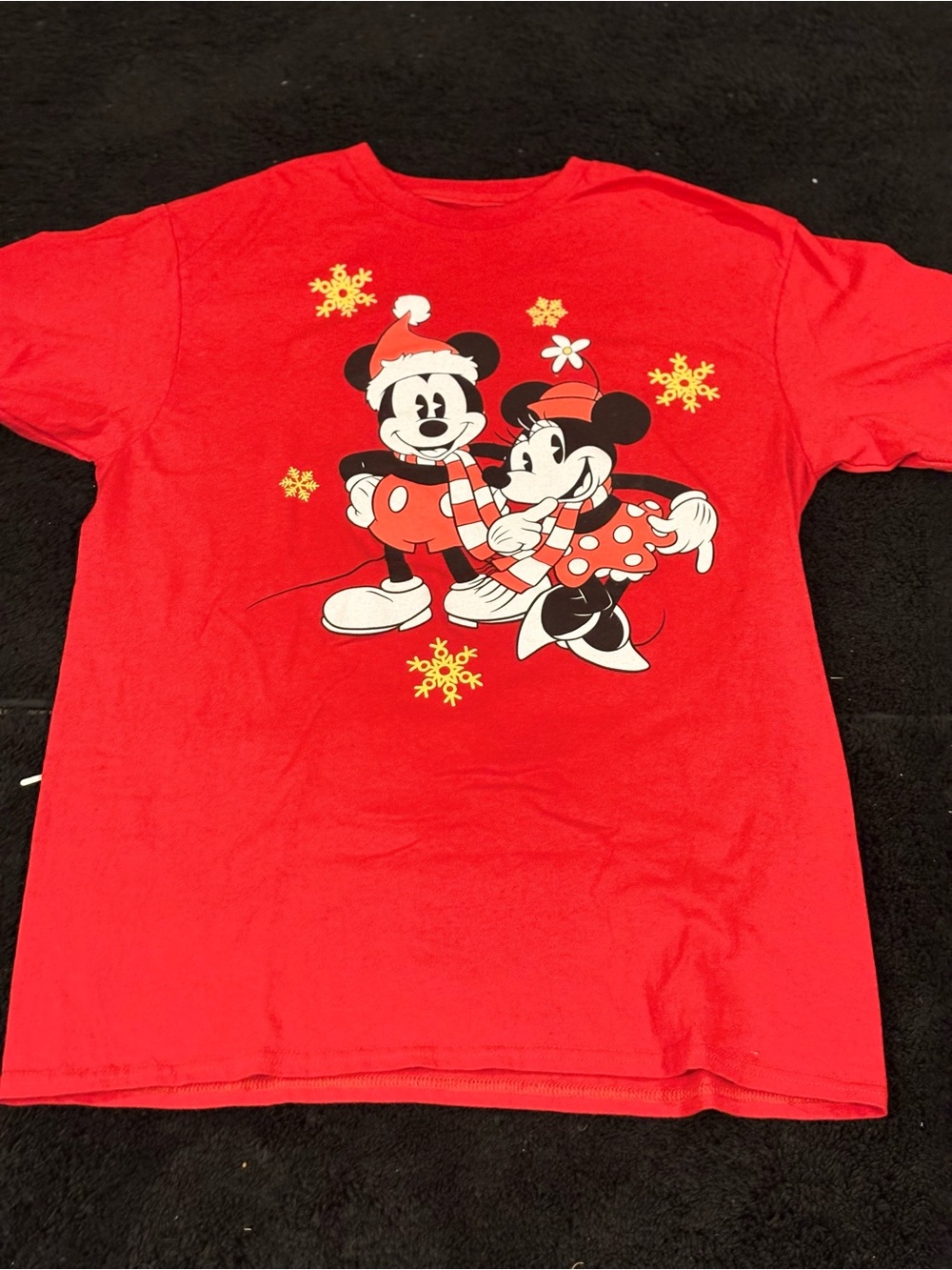 Disney Red Mickey & Minnie Holiday Graphic Tee